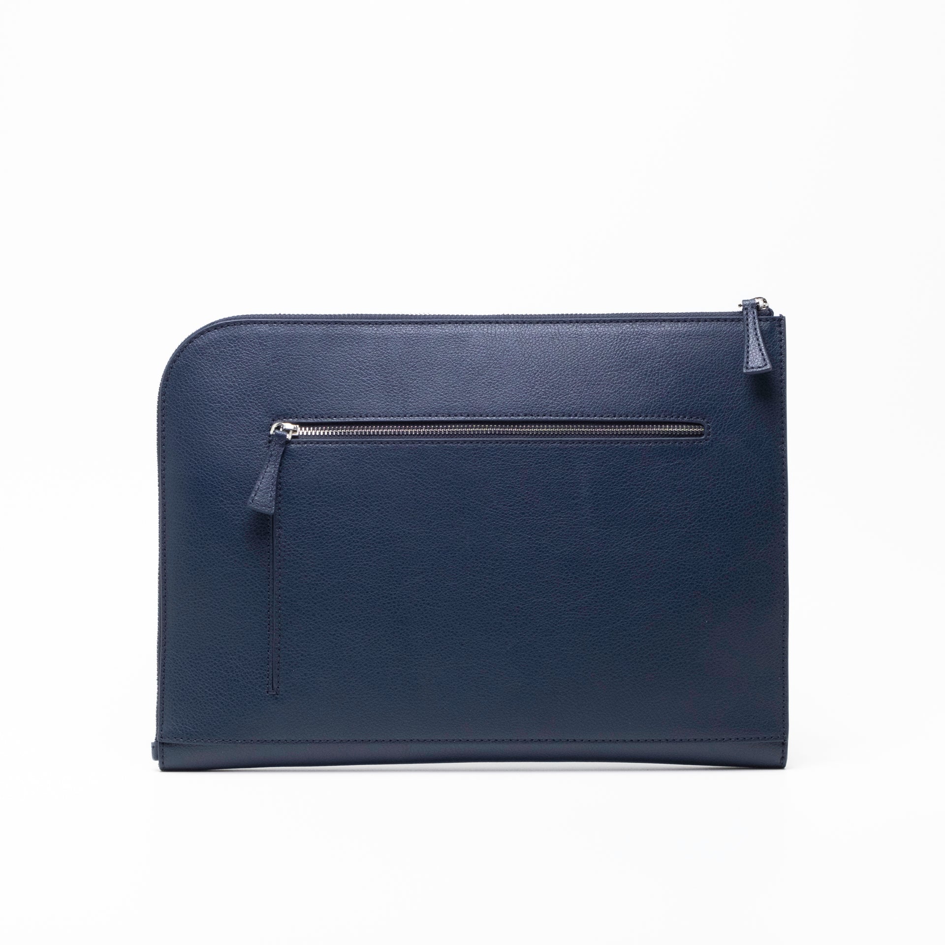 Ellipse Pebble Leather 13" Laptop Sleeve in Navy