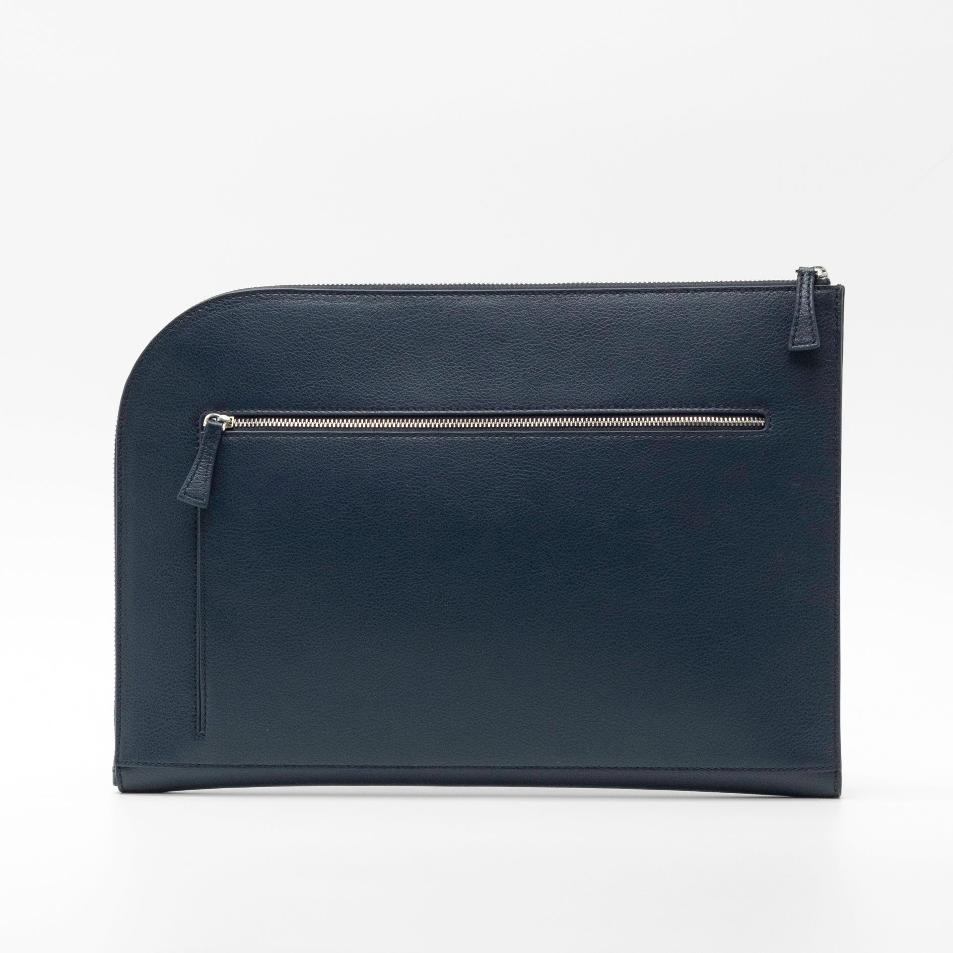 Ellipse Pebble Leather 16" Laptop Sleeve in Navy