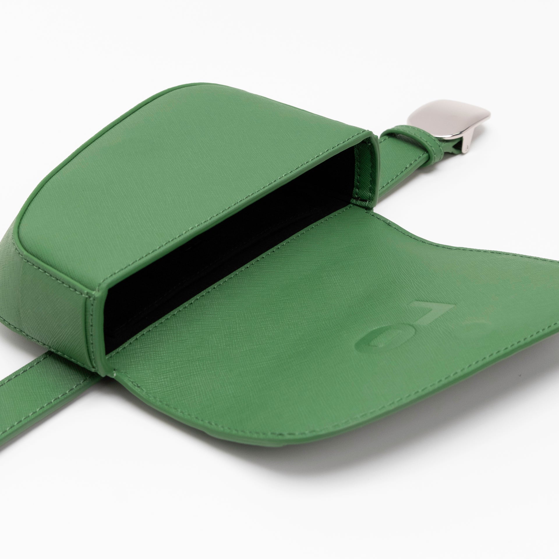 Ellipse Saffiano Leather Fanny Pack in Verde