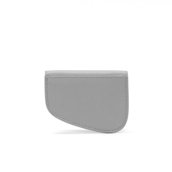 Ellipse Saffiano Leather Mini Cardholder in Carbon