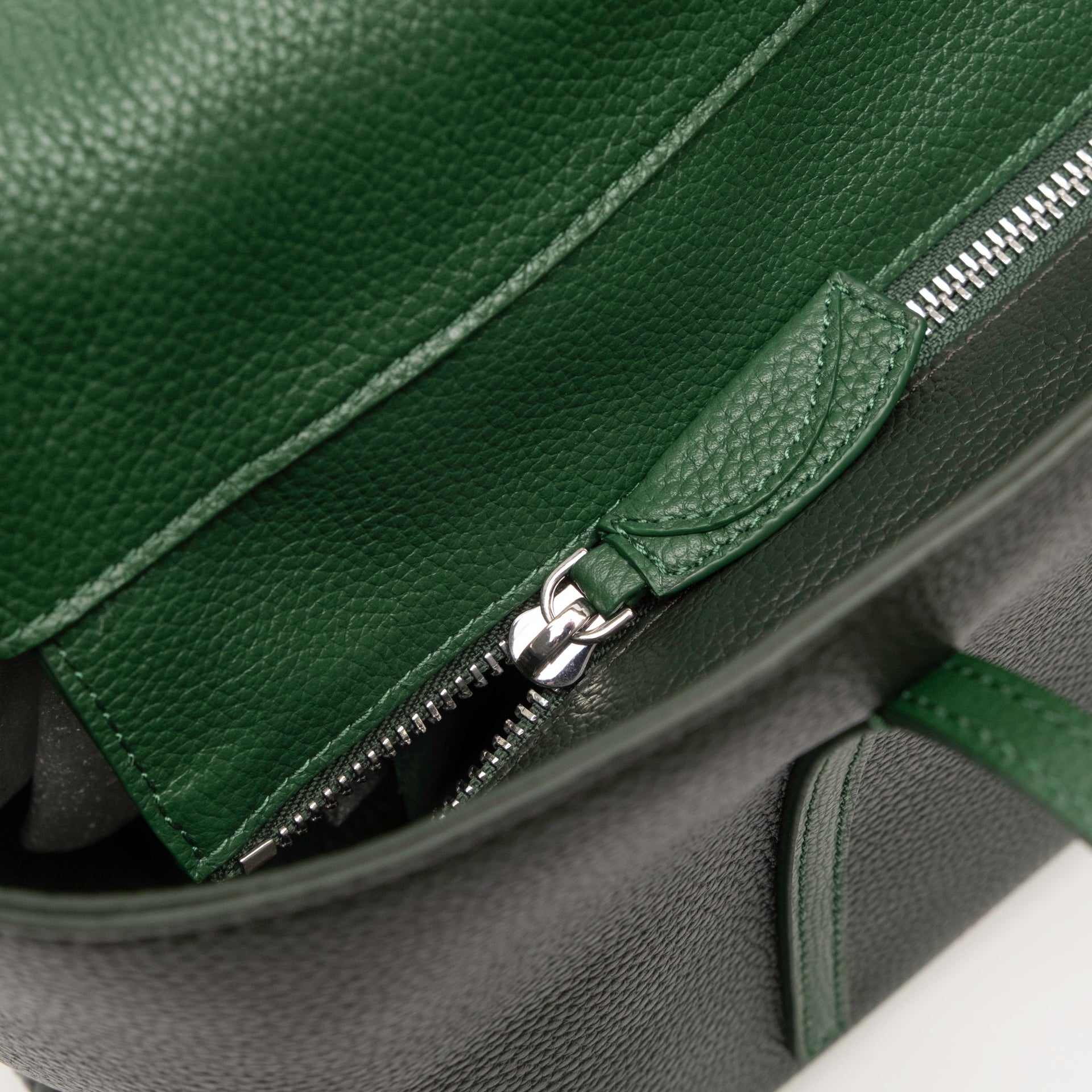 Nova Upcycled Pebble Leather Small Tote in Fern/Bright Blue/Deep Everg