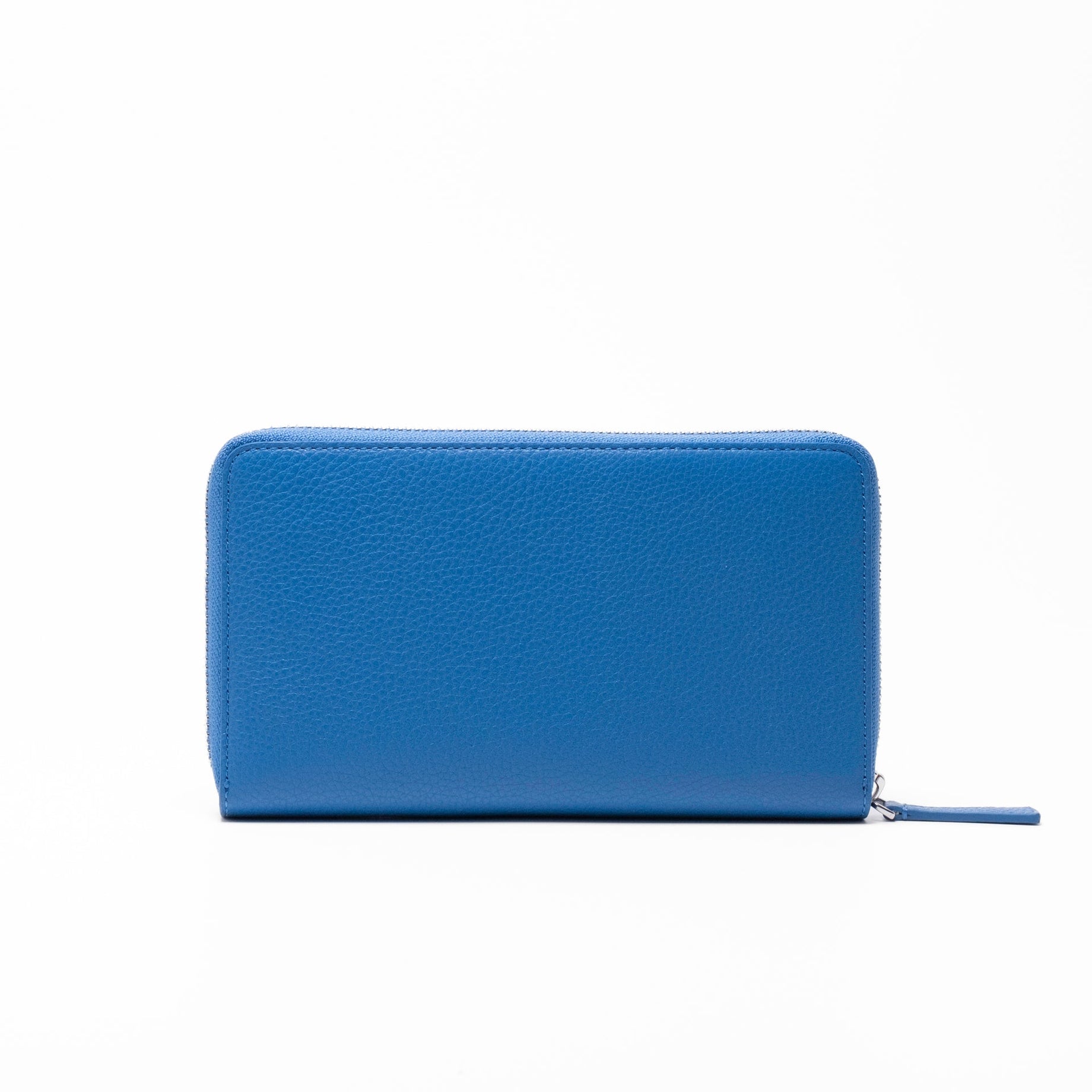 Ellipse Pebble Leather Travel Wallet in Cobalt