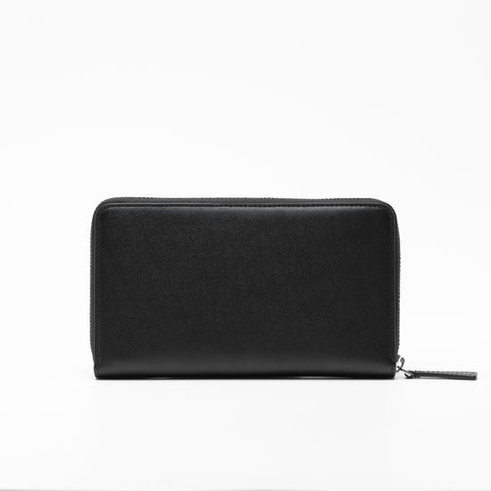 Ellipse Smooth Leather Travel Wallet in Ink