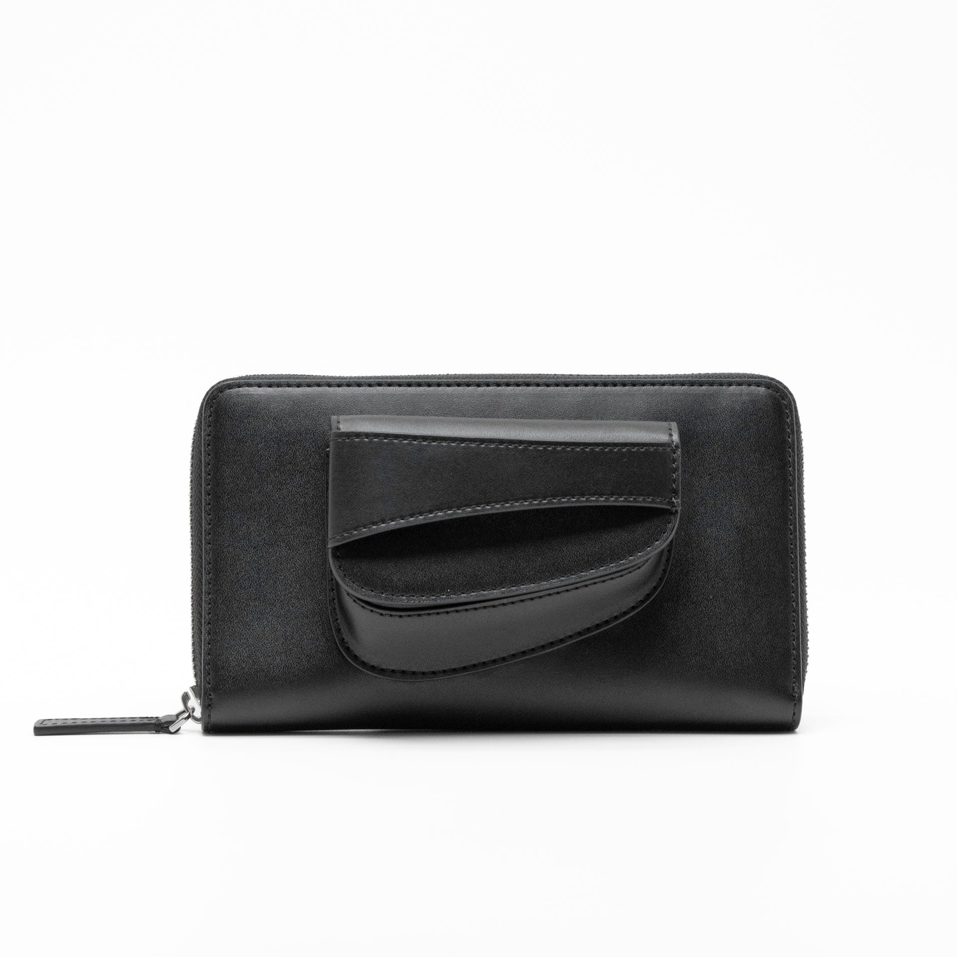 Ellipse Smooth Leather Travel Wallet in Ink