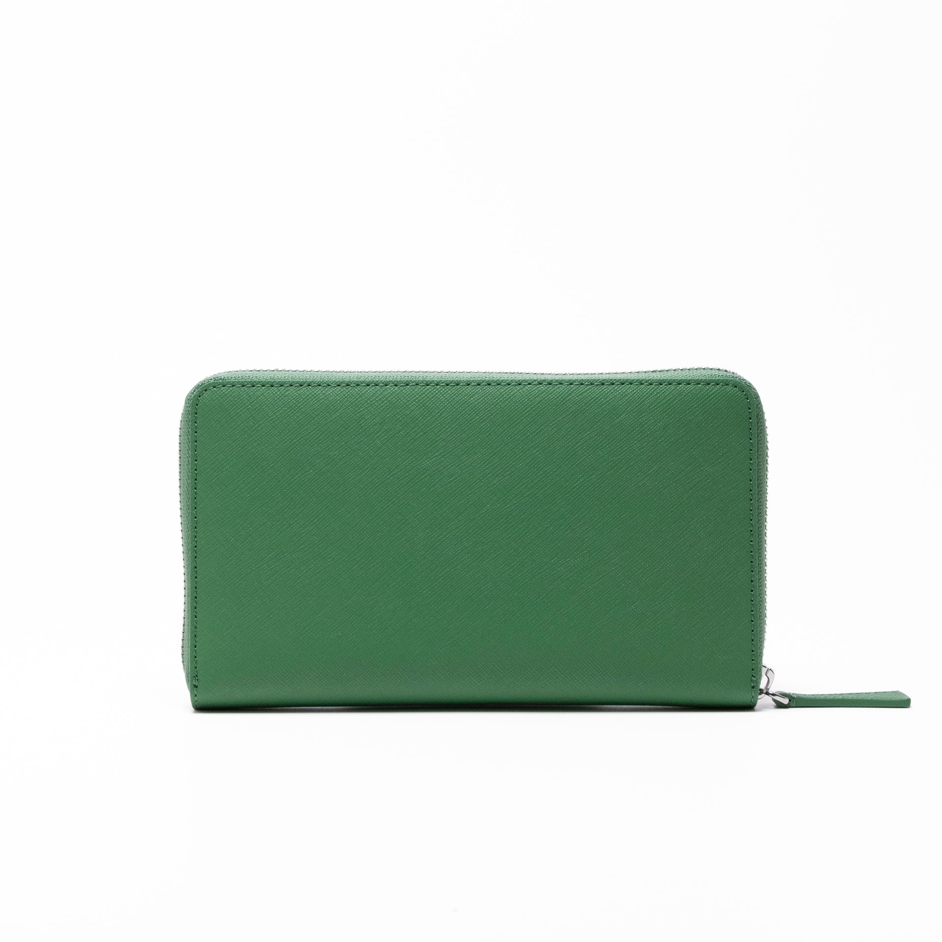 Ellipse Saffiano Leather Travel Wallet in Verde