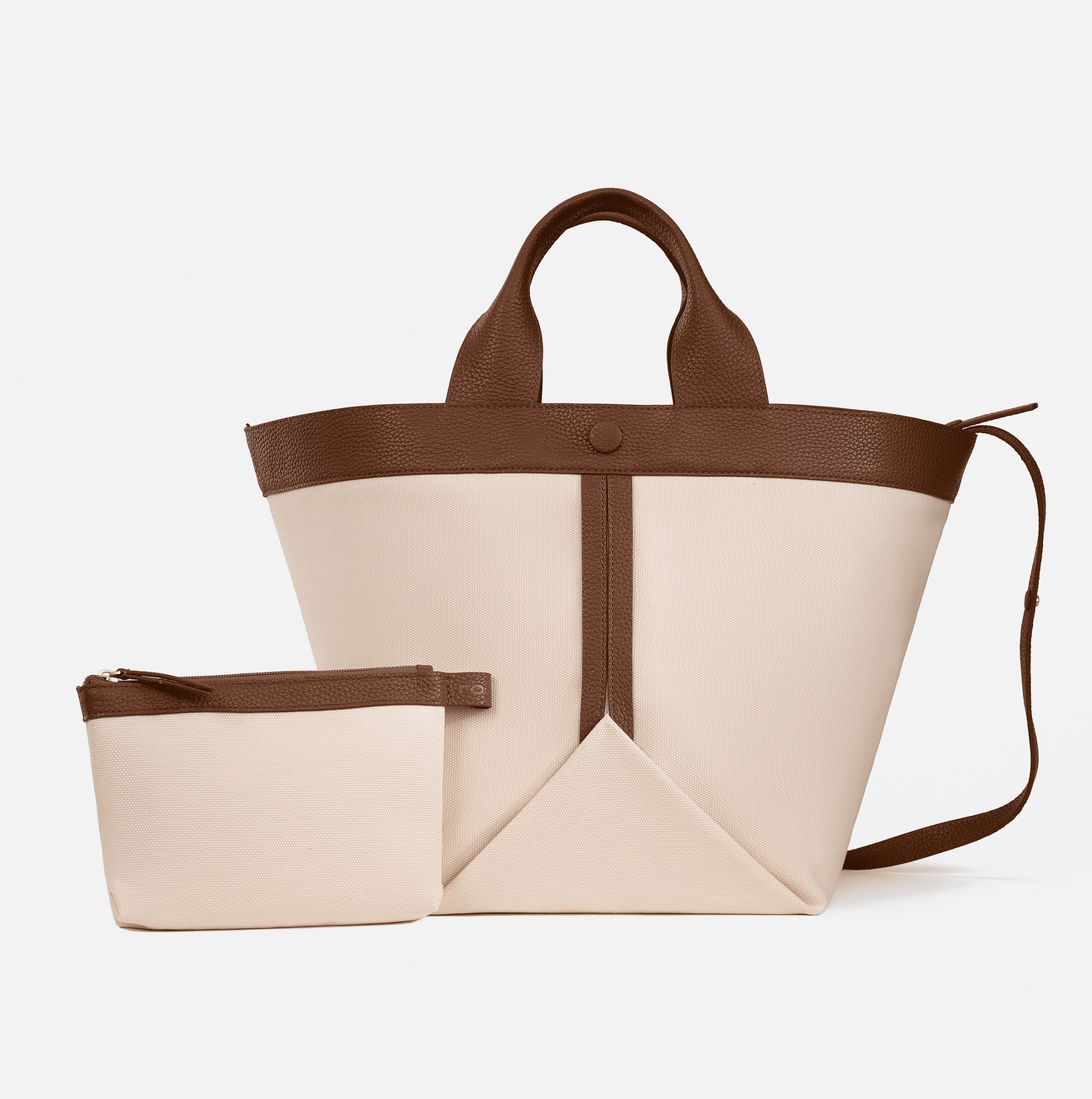 Gusset large pebble leather tote in fern - ro bags