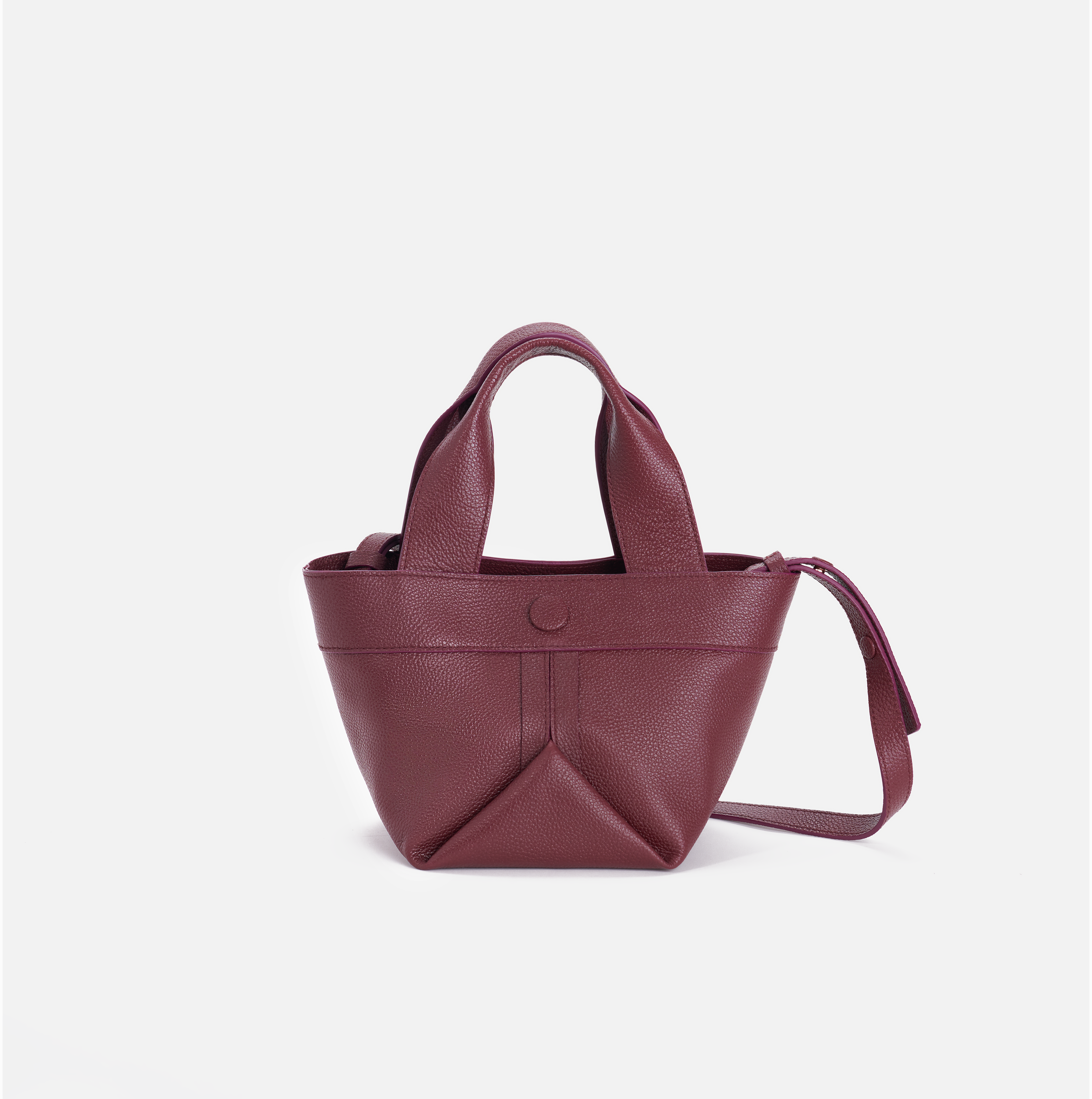 Gusset large pebble leather tote in fern - ro bags